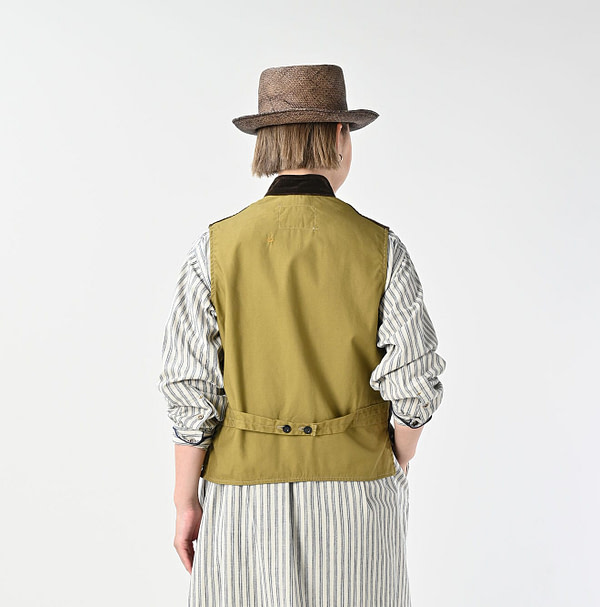 Velvet 908 Stand Collar Vest Female Model