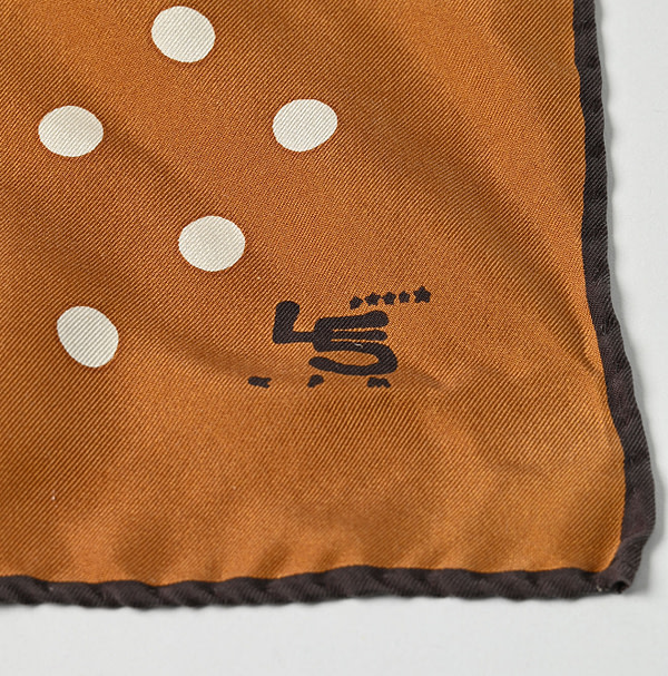Silk Polka Dot Big Bandana Detail
