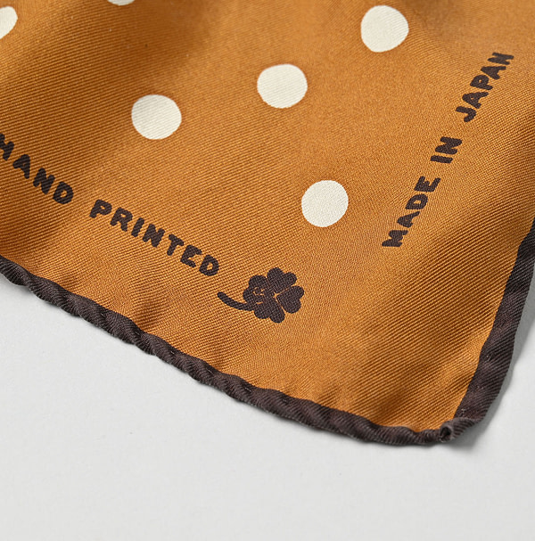 Silk Polka Dot Big Bandana Detail