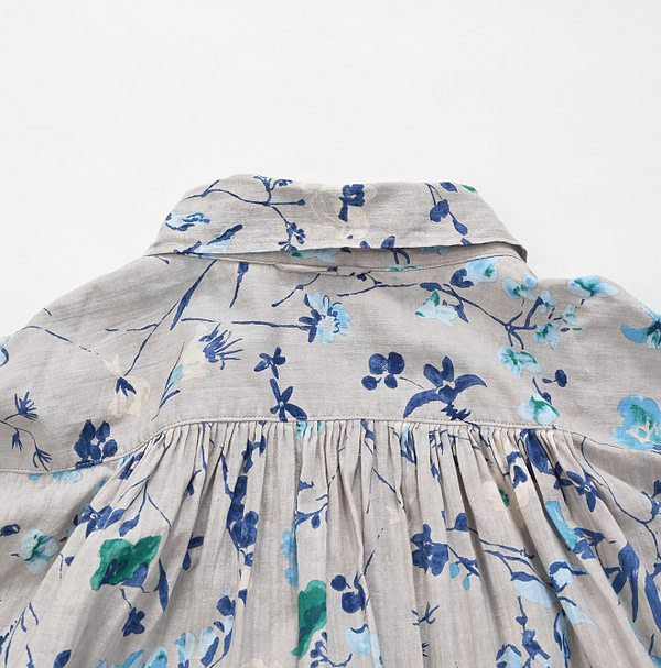 Winter Flower Print Kushukushu Dress Detail