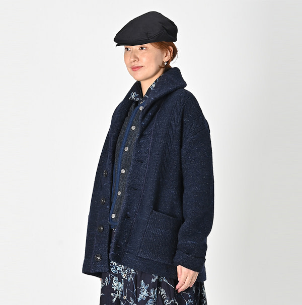 Cotton Shetland 908 Shawl Collar Female Model