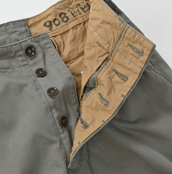 Okome Cotton Chino 908 Chigo Pants Detail