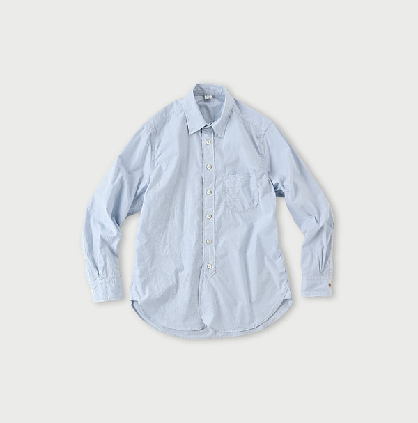 Supima Organic Baptiste 908 Loafer Shirt Saxe Gingham