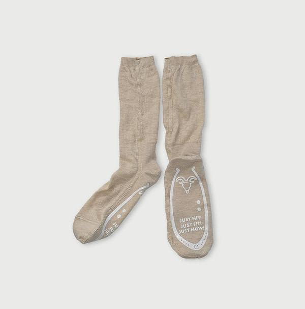 Super Gauze Knitsew Socks Beige Top