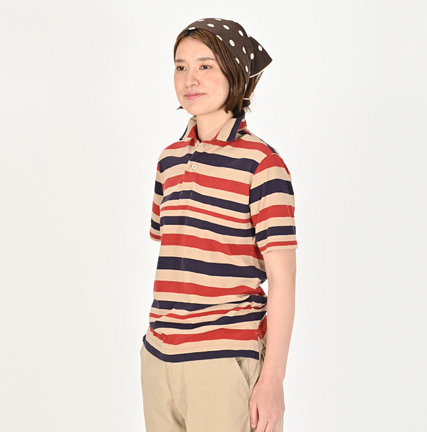 Tricolor Stripe 908 Loafer Polo Shirt