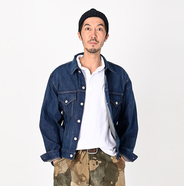 Futatabi 6.5 Ai Denim Sorahikohime Jacket Male Model