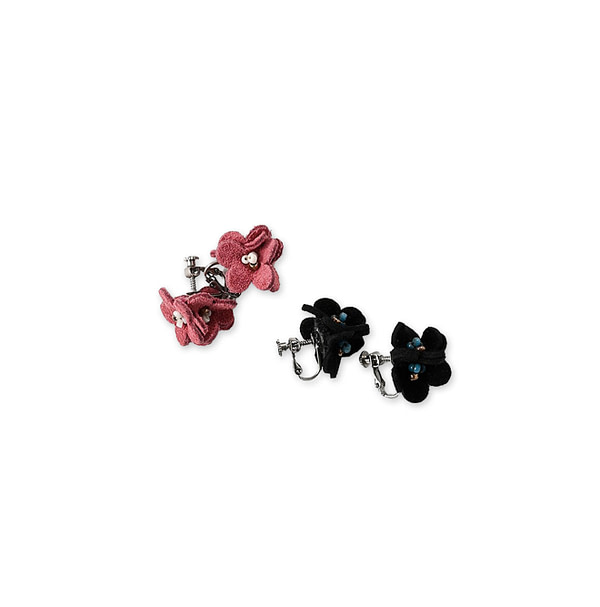 Suede Small Flower Earring