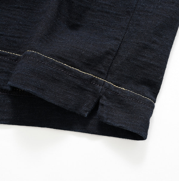 Indigo Dozume Tenjiku 908 Ocean T-shirt Detail