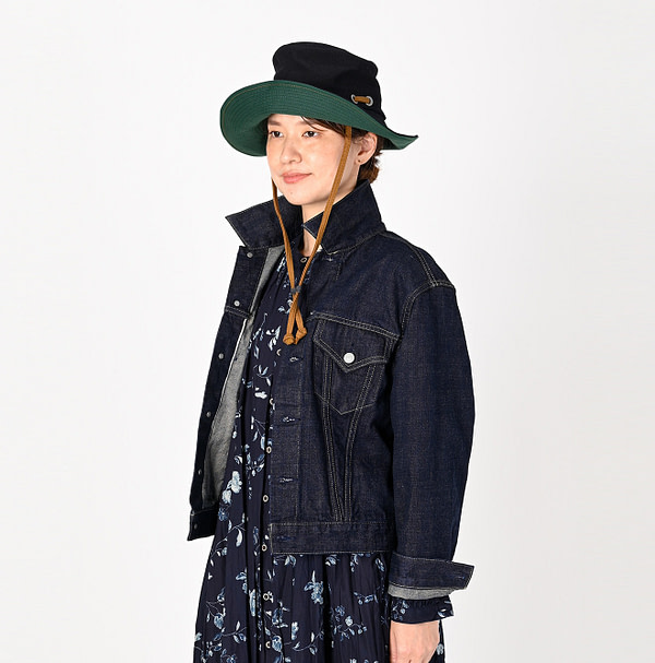 Futatabi 6.5 Ai Denim Sorahikohime Jacket Female Model