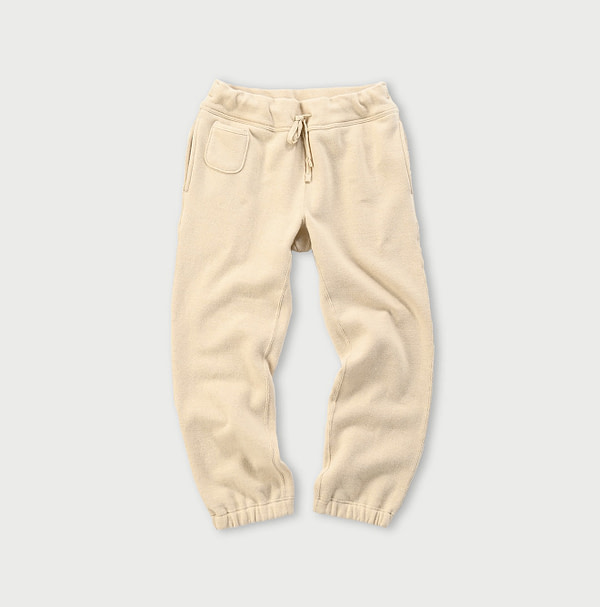 Wool Cotton Urake 908 Sweat Pants Beige Top