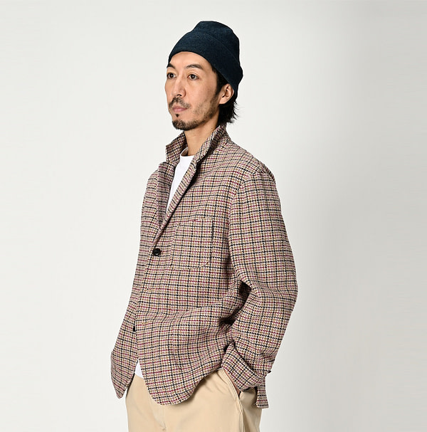 Cotton Tweed Miyuki Jacket MEN Male Model