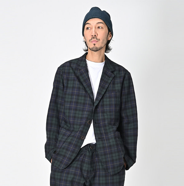 Wool Serge Stretch Miyuki Jacket Jacket MEN Male Model