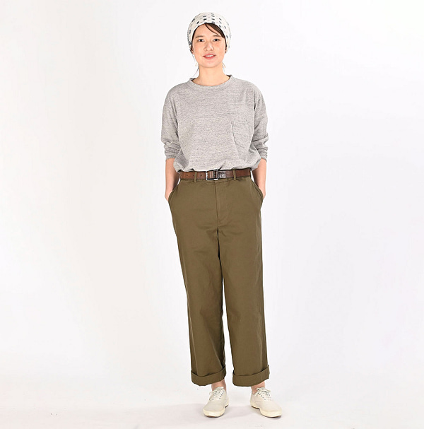 Okome Chino Cotton Charlotte Pants Female Model