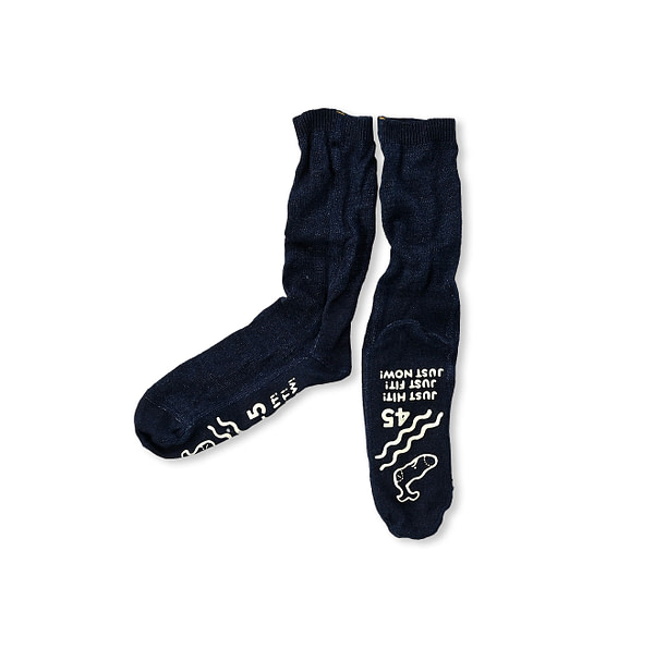 Dark Indigo Super Gauze Knitsew Socks Indigo 45