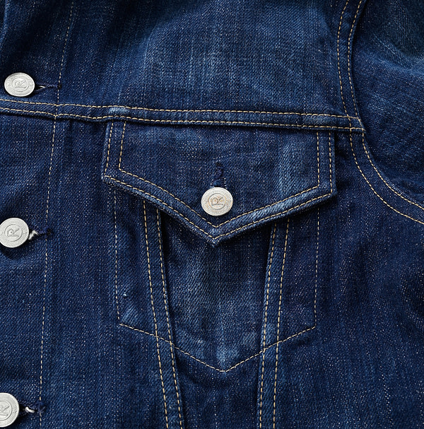 Futatabi 6.5 Ai Denim Sorahikohime Jacket Detail