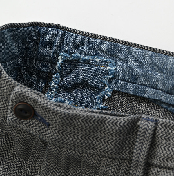 Indigo Cotton Tweed Herringbone 908 Miyuki 5 Detail