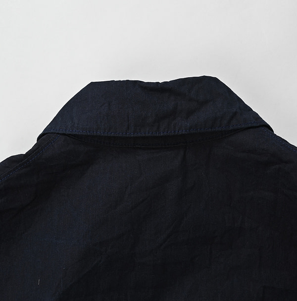 Indigo Cotton Weather 908 Half Coat Detail