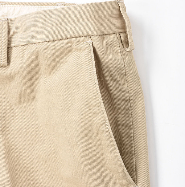 Okome Chino Miyuki Cotton Pants Detail