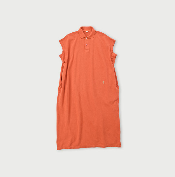 Zimba Cotton Kanoko Polo Dress Autum Leaf