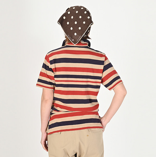 Tricolor Stripe 908 Loafer Polo Shirt