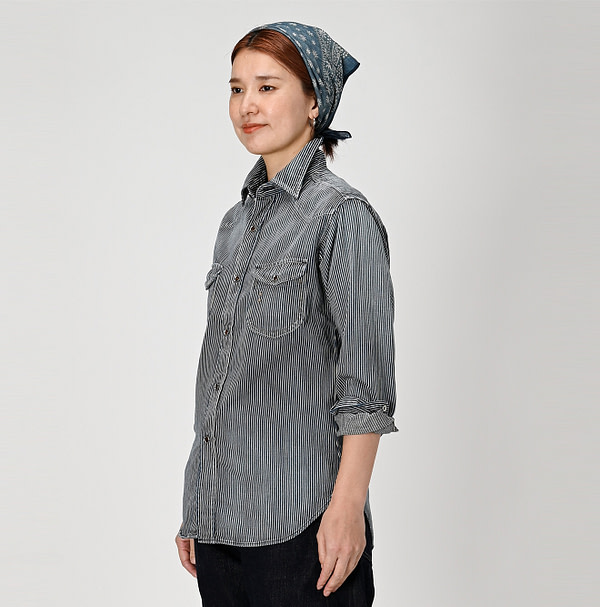 Shirts Denim 908 Eastern Shirt Denim Shou Female Model