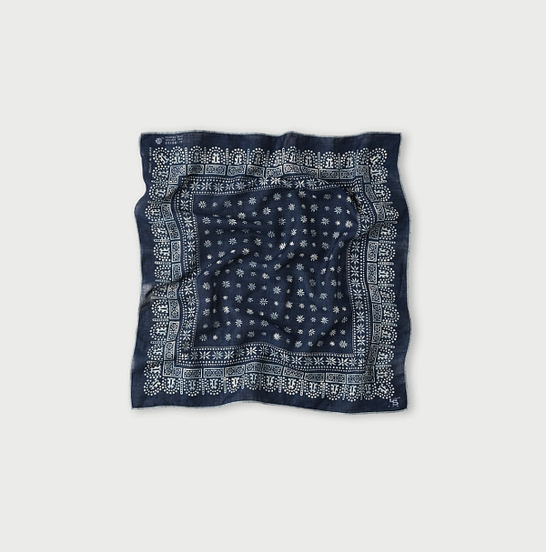 Indigo Supima Organic Square Lace Bandana Indigo Shou