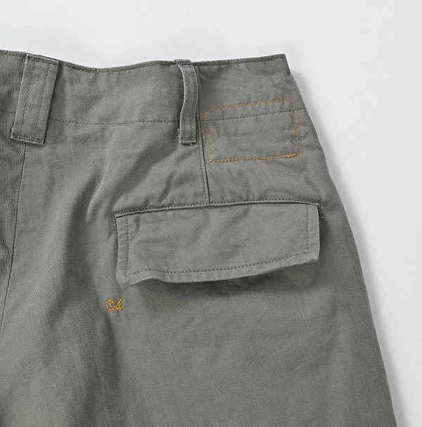 Okome Cotton Chino 908 Chigo Pants Detail