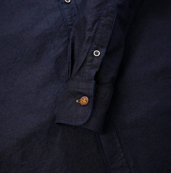 Indigo Supima Cotton OX 908 Loafer Shirt Detail