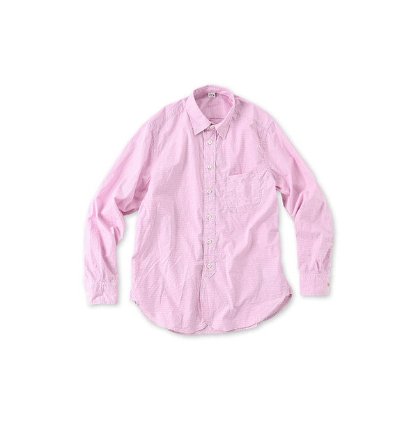 Supima Organic Baptiste 908 Loafer Shirt Pink Gingham