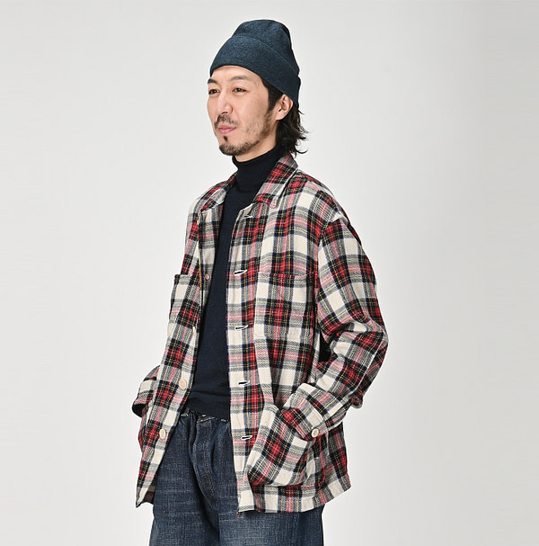 Indigo Zimba Flannel 908 4-pocket Shirt Male Model