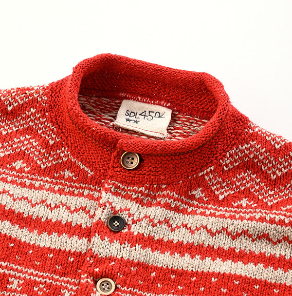 Nordic Cotton Jacquard 908 Henley Detail