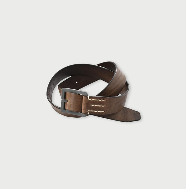 45 Star Vintage Leather Belt Mocha