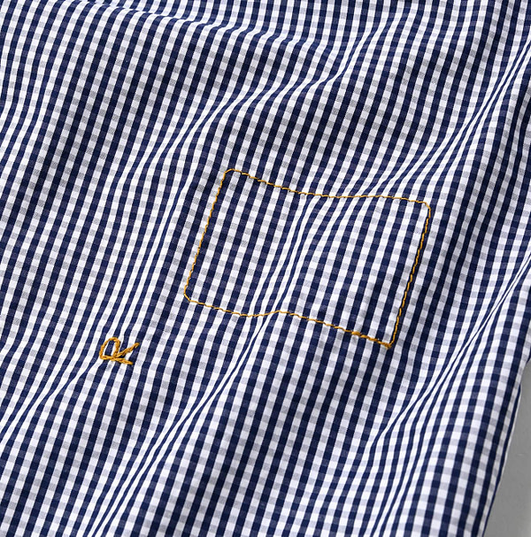 No.180 Miko 908 Cotton Tyrolean Stand Shirt Detail