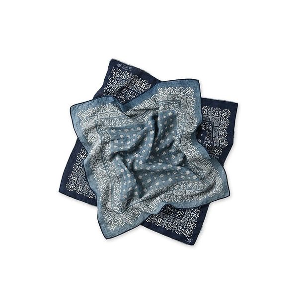 Indigo Supima Organic Square Lace Bandana