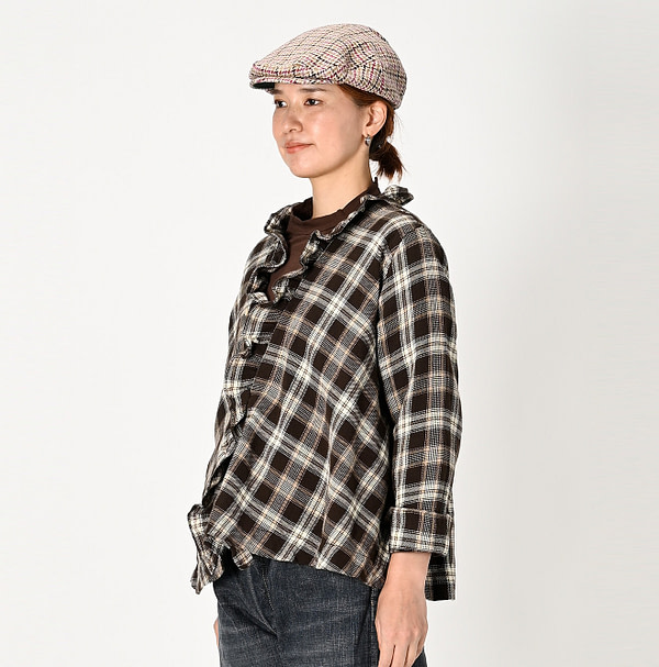 Indian Flannel Frill Cache-coeur Female Model