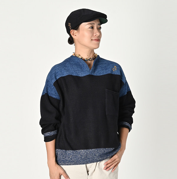 Indigo Yama Basque Outer T-shirt