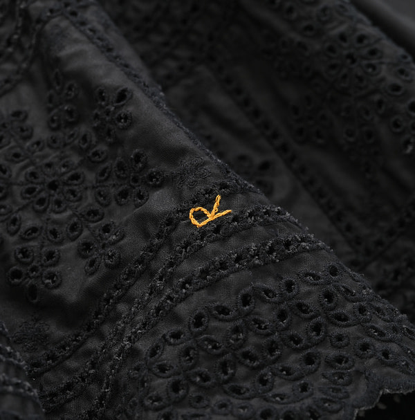 Usu High Density Gaba Cutwork Blouse Detail