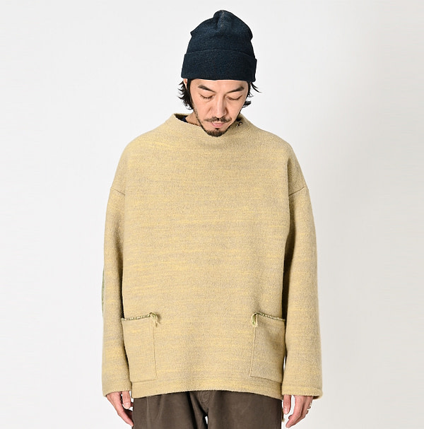 Chitose Wool Boiled 908 Uma Sweater Male Model