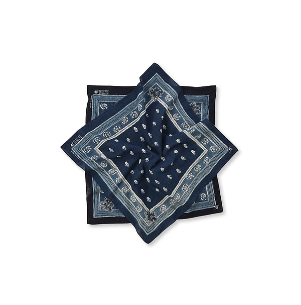 Indigo Supima Selvedge Cotton Havana Bouquet Bandana