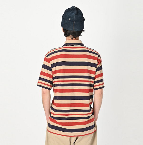 Tricolor Stripe 908 Loafer Polo Shirt