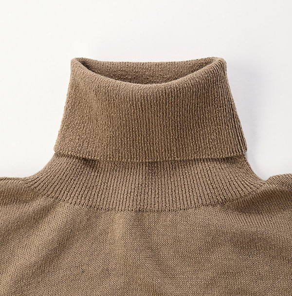 Whole Super Gauze Cotton 908 Turtle Neck T-shirt Detail