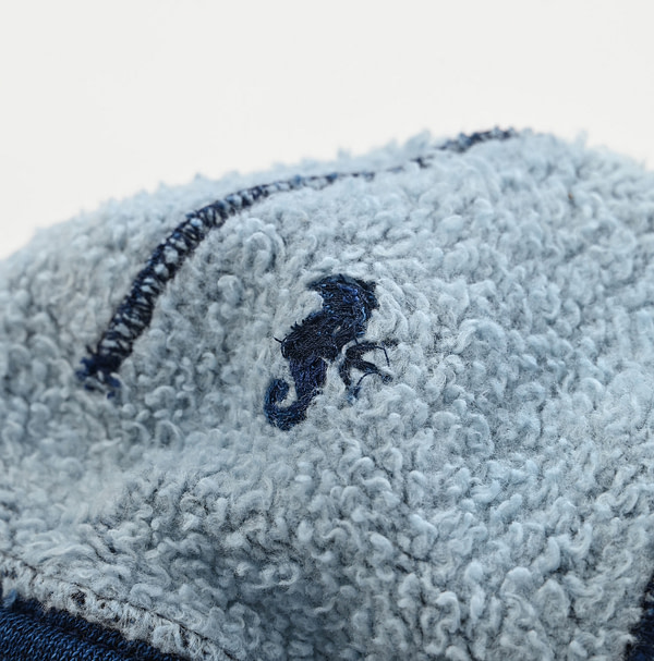 Indigo Urake Cap Detail