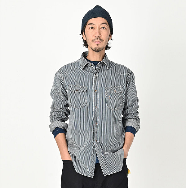 Shirt Denim 908 Eastern Shirt Male Model