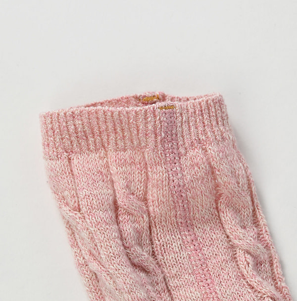 Yorimoku Cable Knitsew Socks Detail