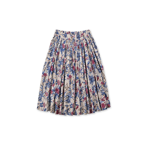 Doama Hira Garden Balsam Print Easy Skirt Pink