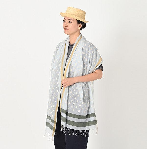 Indian Silk Khadi Dot Stole