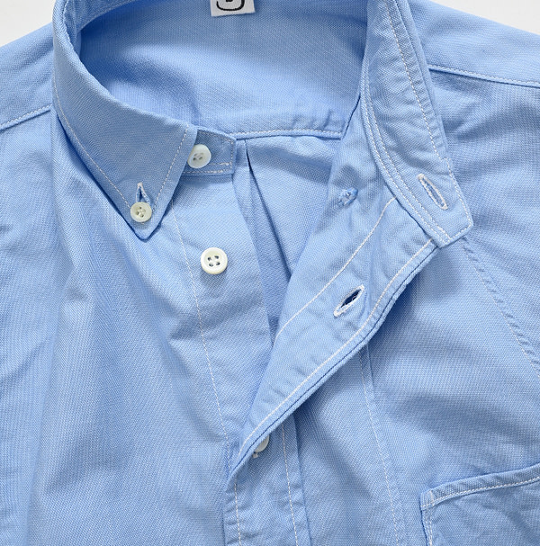 Supima Oxford 908 Ocean Canvas Shirt Detail