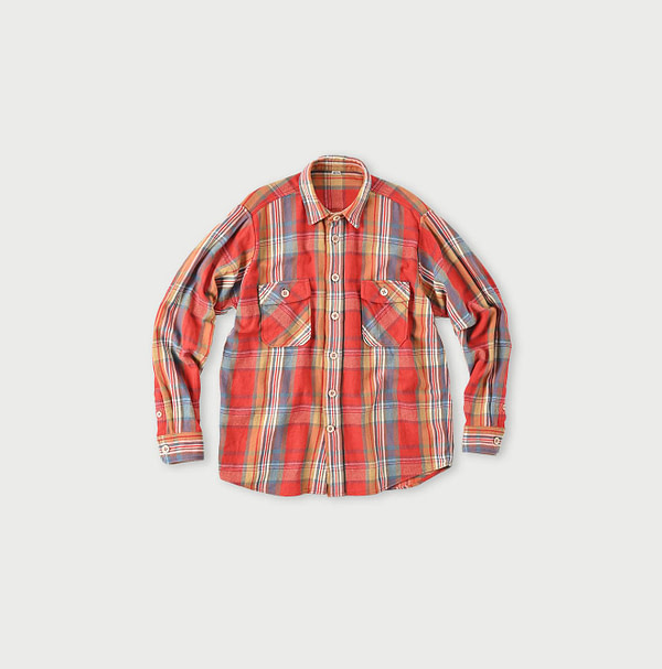 Indian ZAKKURI Flannel 908 Over Shirt Red Check