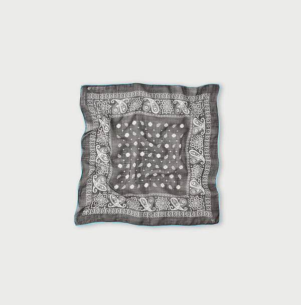 Gauze Cross Paisley Bandana Brown