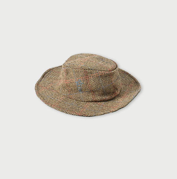 Cotton Tweed Concho Hat Herringbone